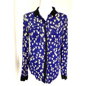 Maeve Penguin Print Button-Up Shirt Size 4